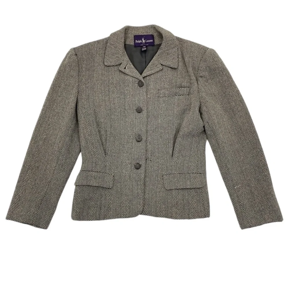 Ralph Lauren Purple Label Wool/Cashmere Jacket 10 Brown - Picture 7 of 15